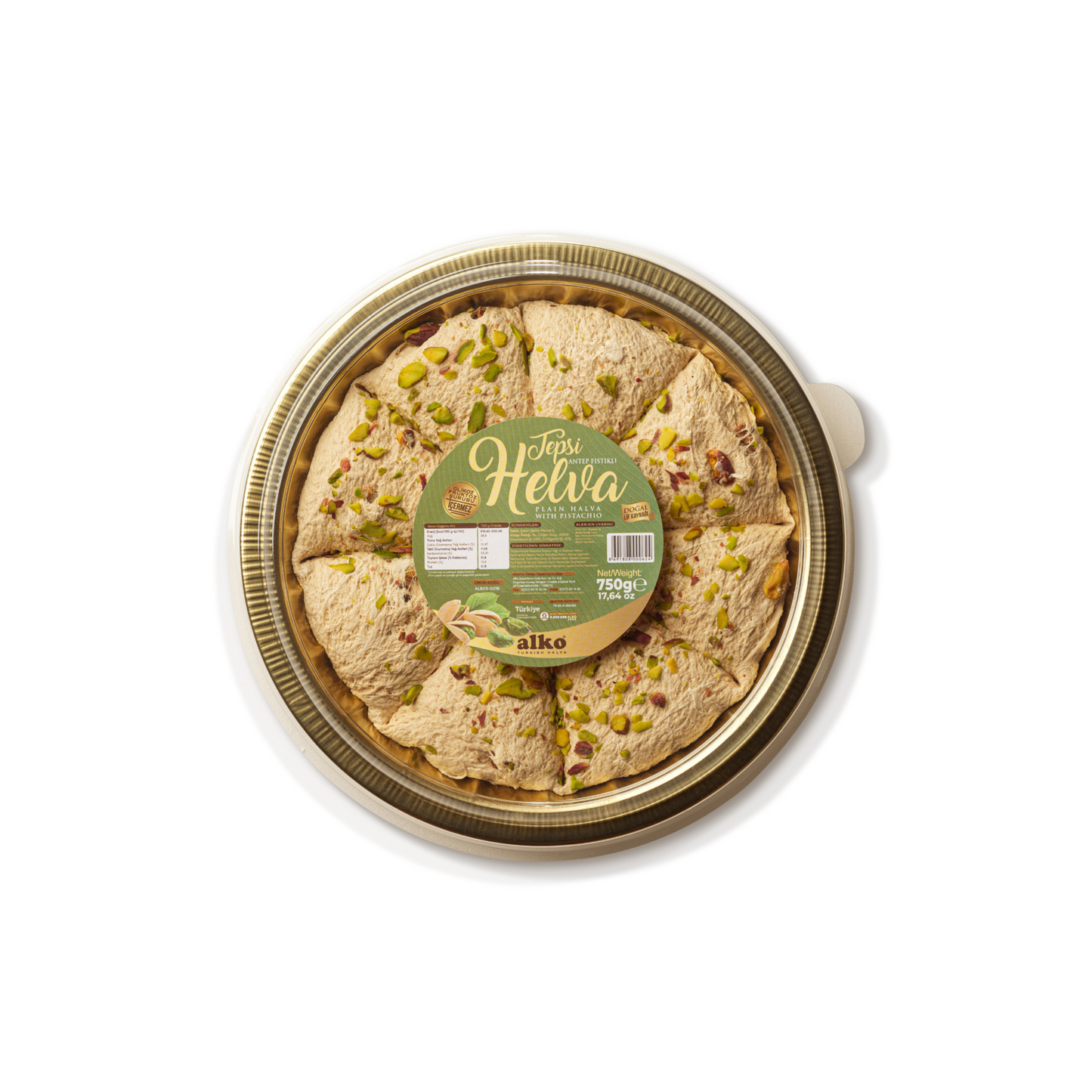 Tepsi Tahin Helva Antep Fıstıklı 750 gr