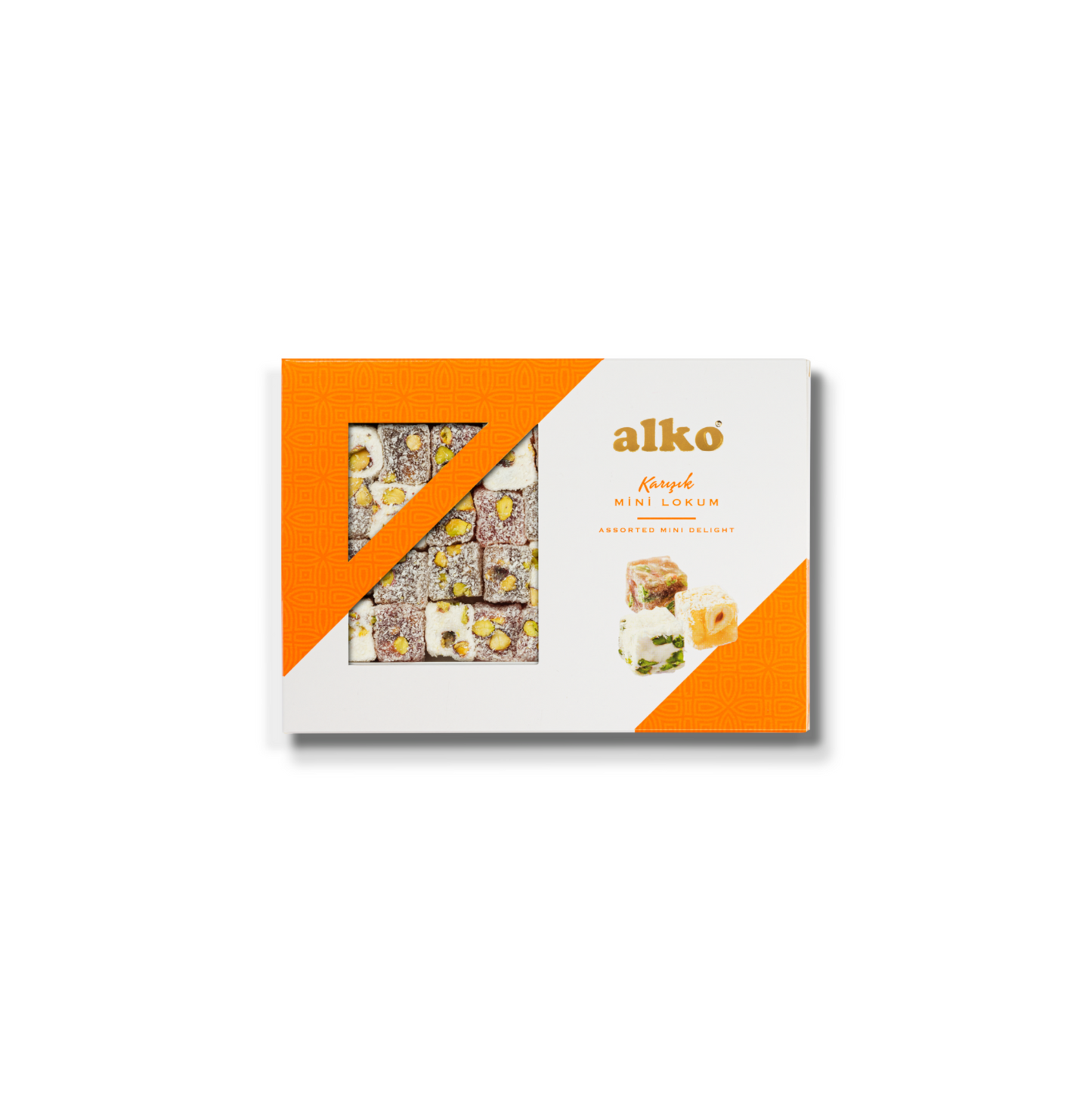 Alko Duble Antep Fıstıklı Hindistan Cevizi Kaplı Karışık Mini Lokum 200 gr