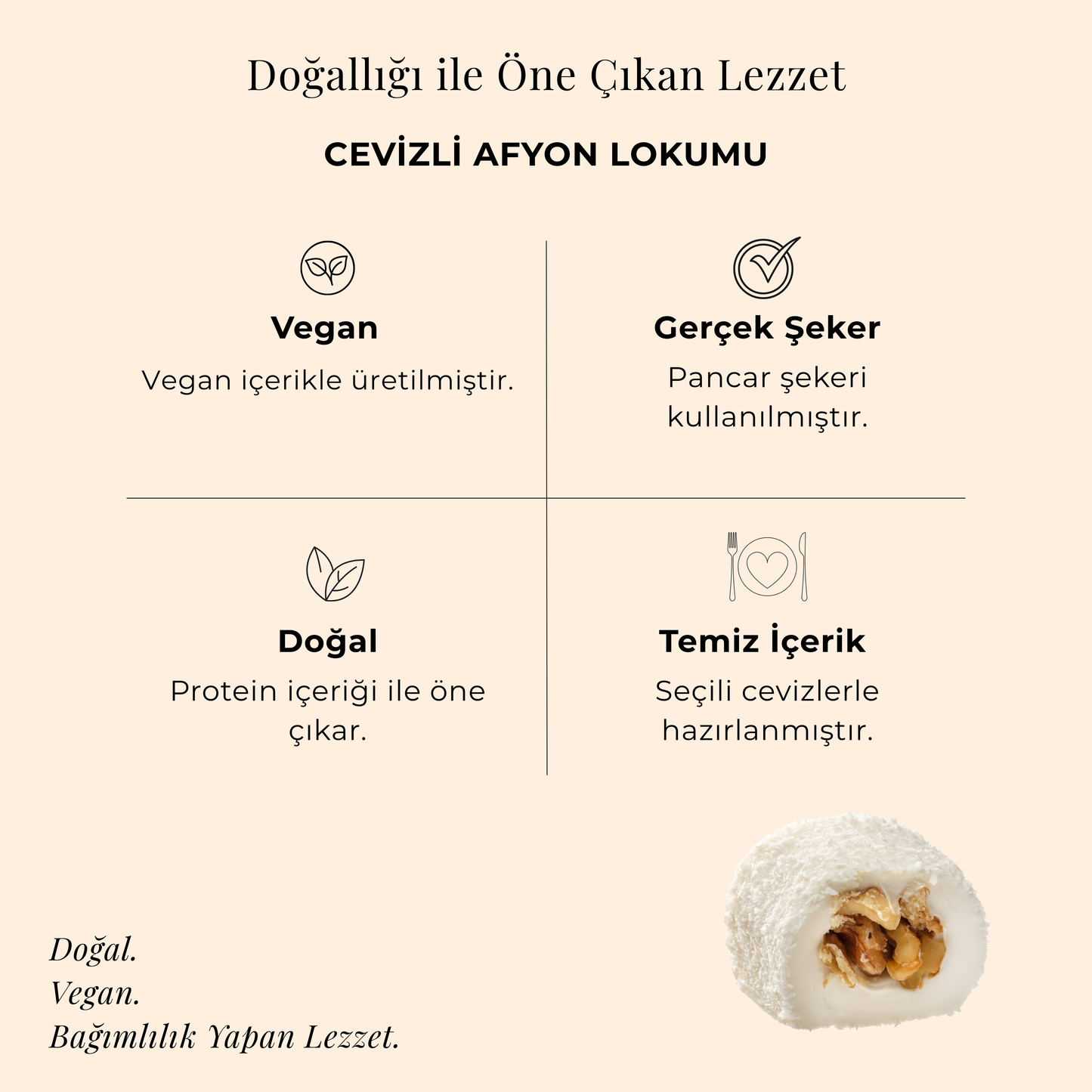 Cevizli Afyon Lokumu 400 gr