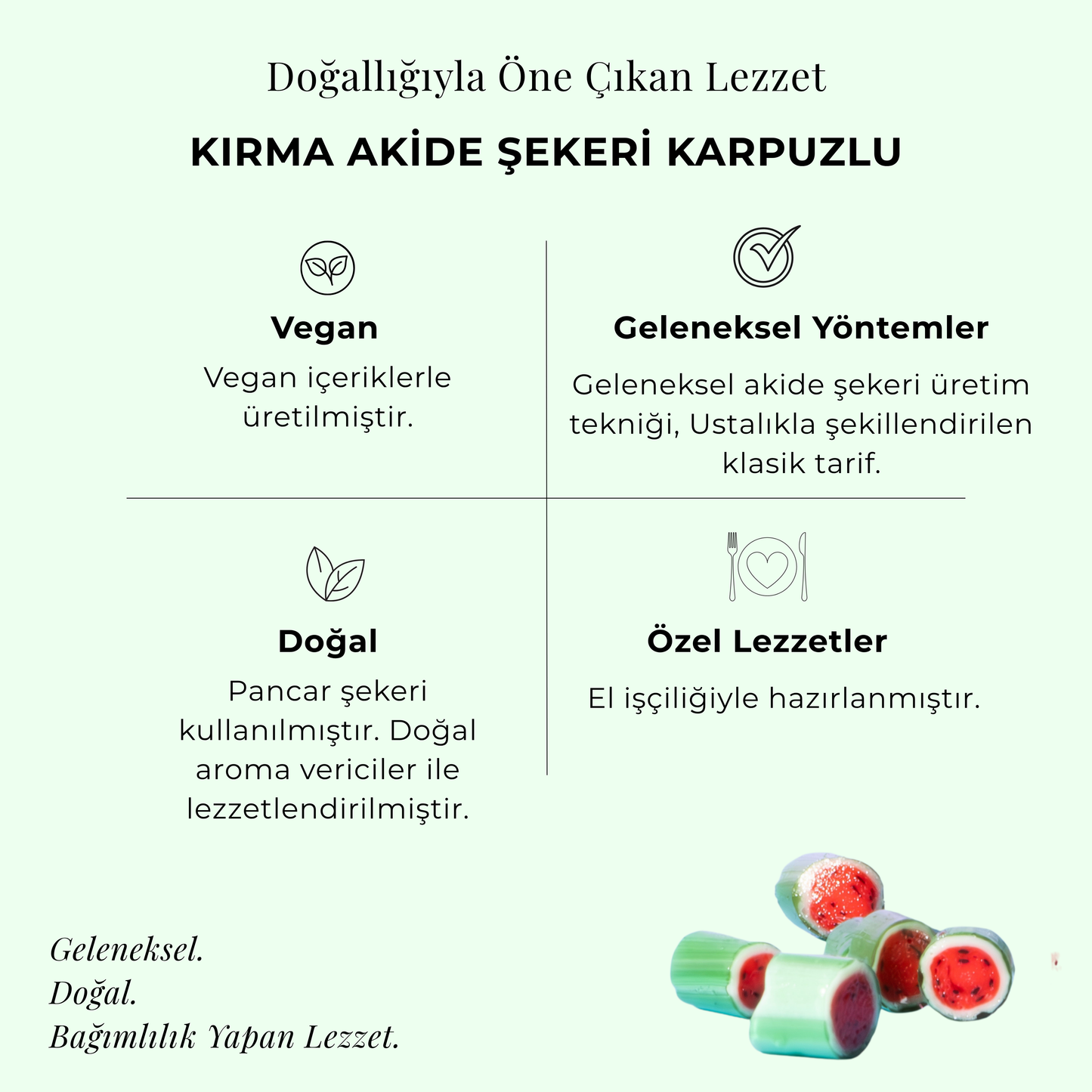Candy Pops Kırma Akide Şekeri Karpuzlu 50 gr