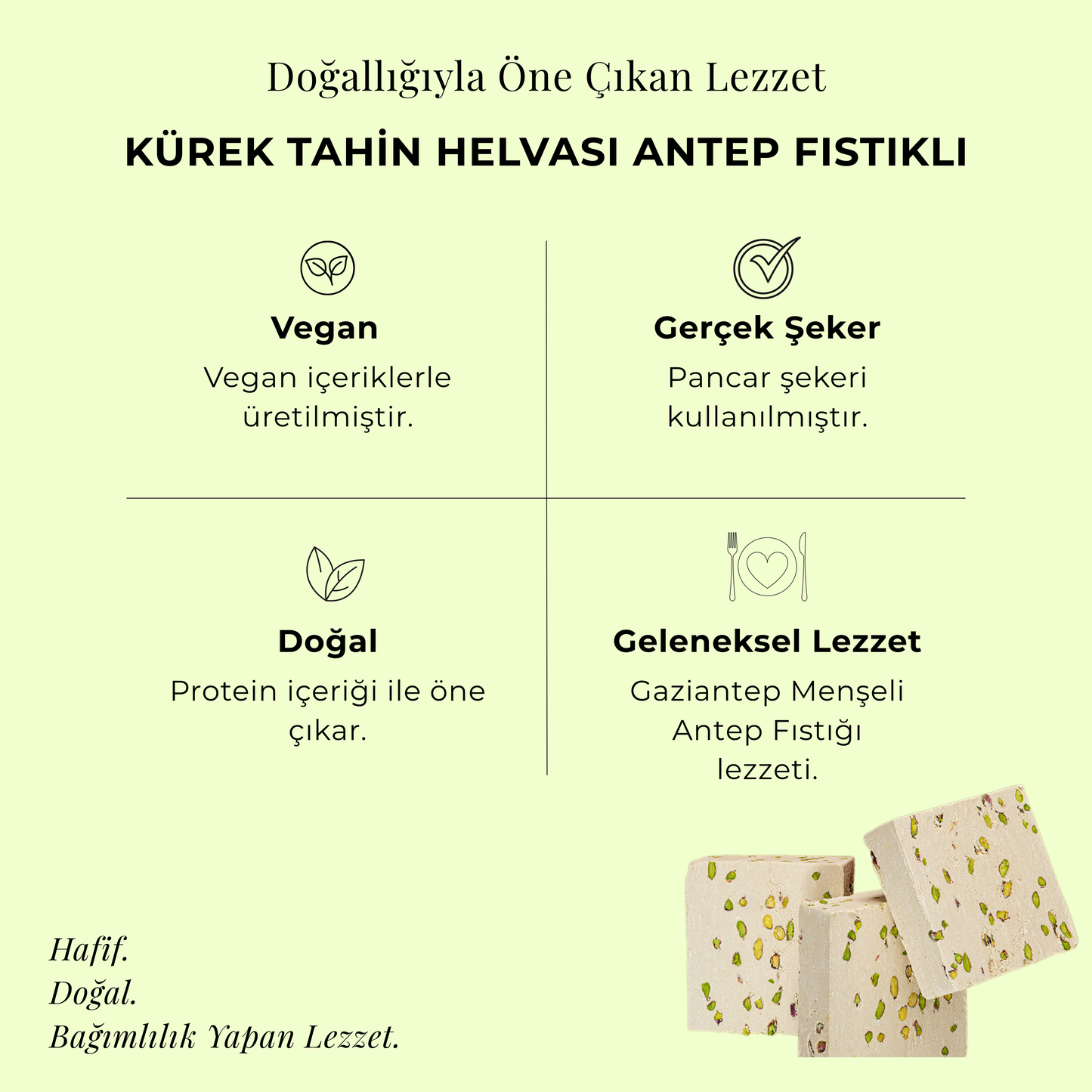 Kürek Tahin Helvası Antep Fıstıklı 500 gr