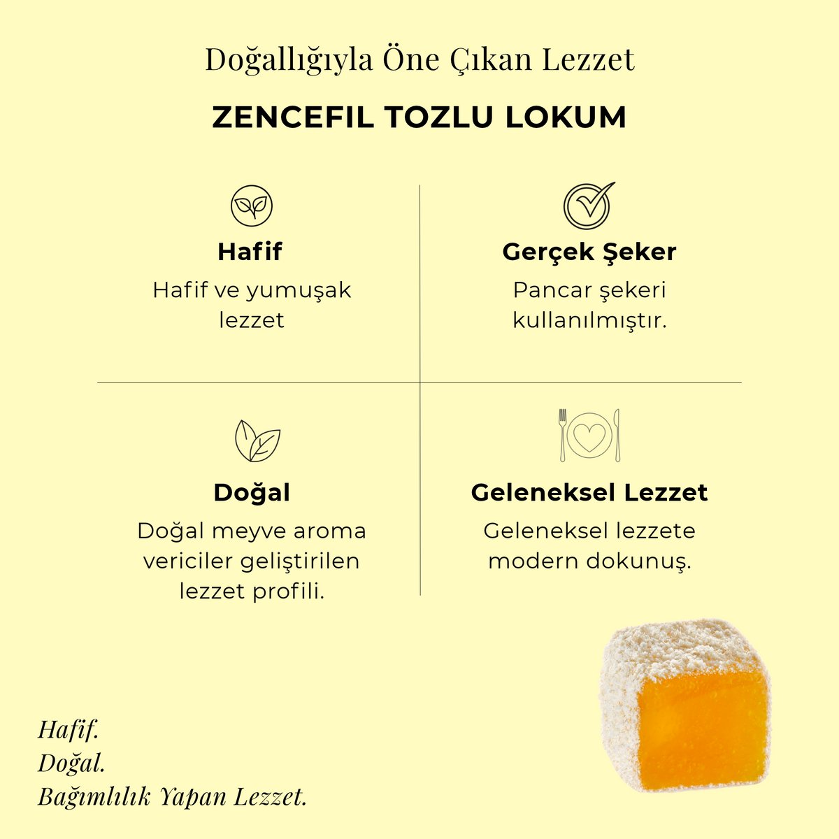 Zencefil Tozlu Lokum 150 gr