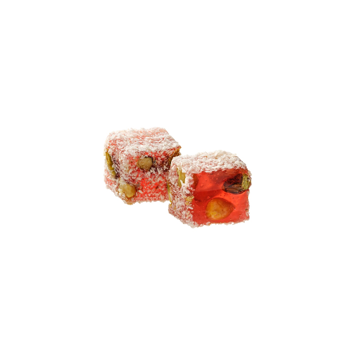 Alko Duble Antep Fıstıklı Hindistan Cevizi Kaplı Nar Aromalı Mini Lokum 150 gr