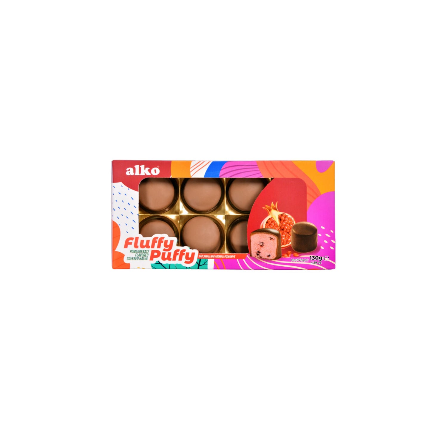 Fluffy Puffy Kaplamalı Nar Aromalı Pişmaniye 130 gr