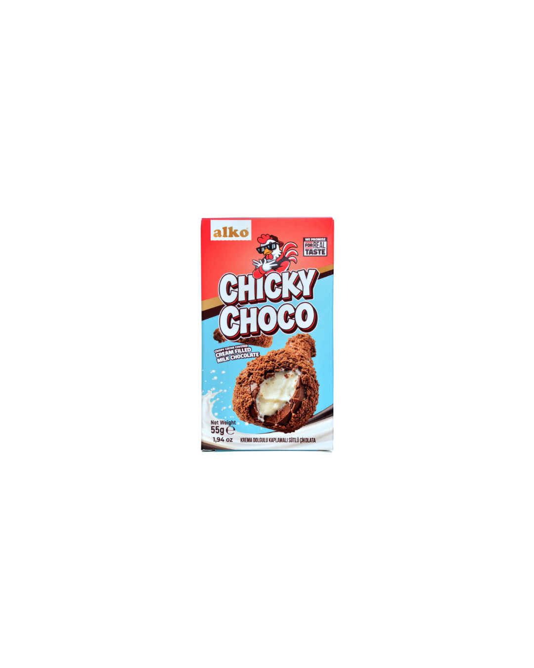 Chicky Choco Krema Dolgulu Çikolatalı Karamelize Bisküvi Kaplı Tavuk Budu 55 gr