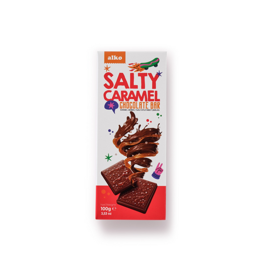 Karamel Aromalı Tuzlu Sütlü Tablet Çikolata 100 gr