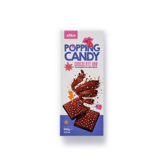 Patlayan Şekerli Sütlü Tablet Çikolata 100 gr