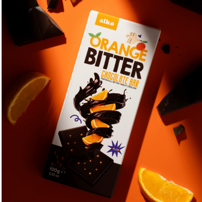 Portakallı Bitter Tablet Çikolata 100 gr