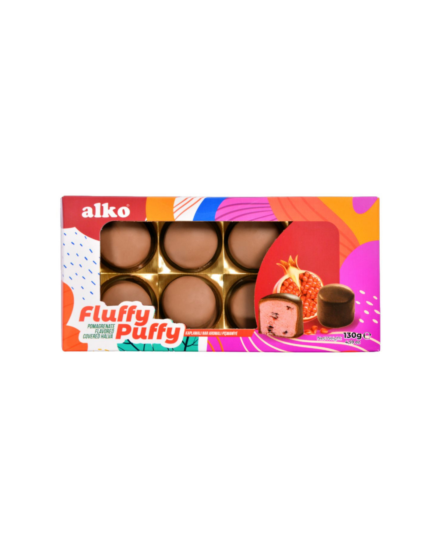 Fluffy Puffy Kaplamalı Nar Aromalı Pişmaniye 130 gr