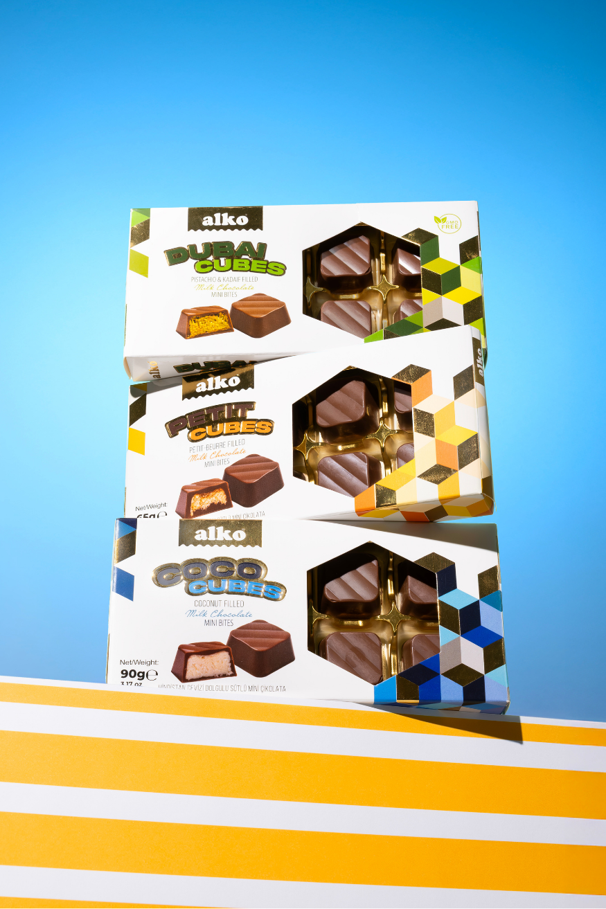 Cubes Dolgulu Çikolata Lezzet Paketi 3x90 gr