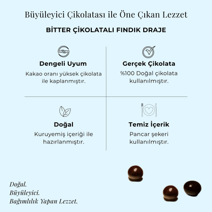 Bitter Çikolatalı Fındık Draje 130 gr