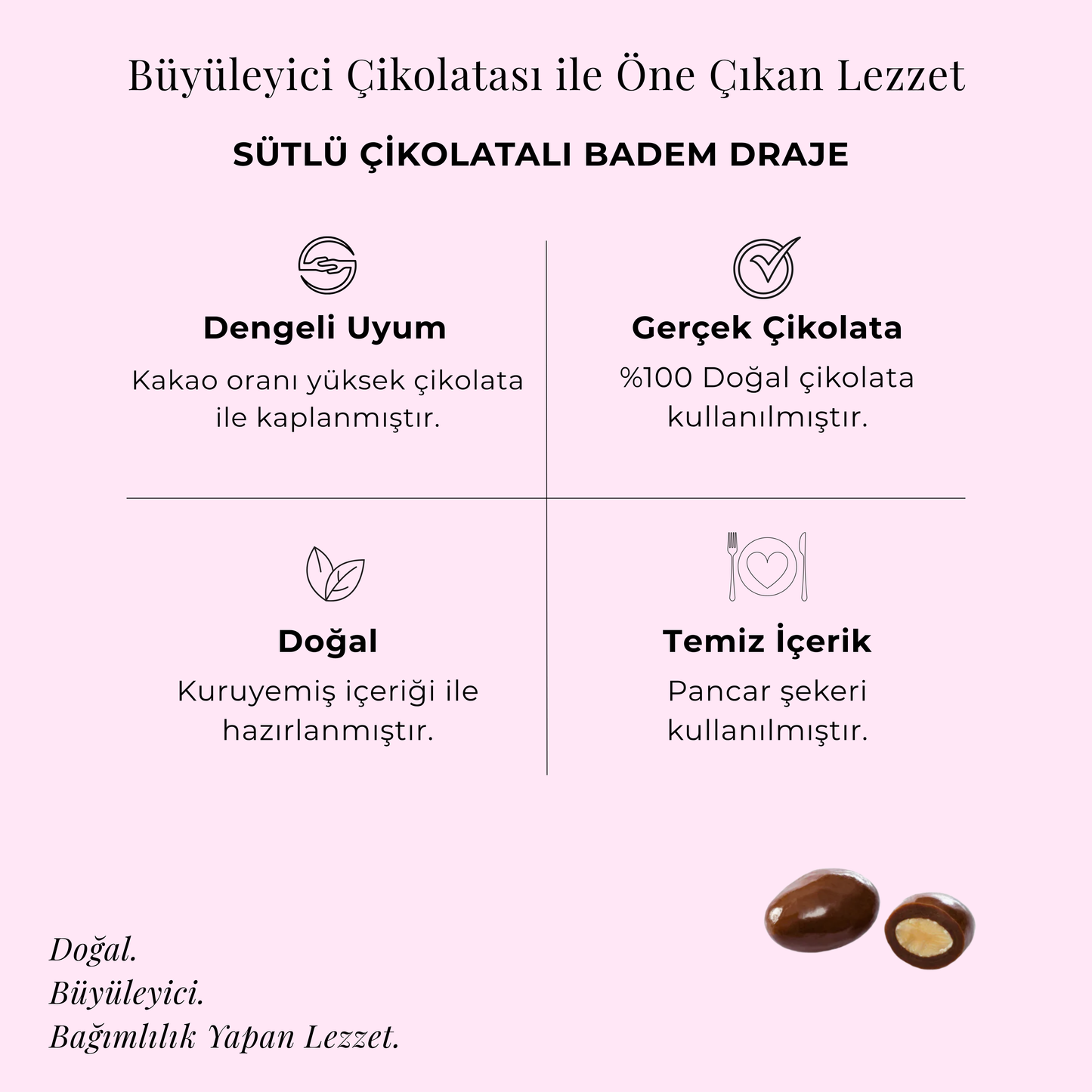 Sütlü Çikolatalı Badem Draje 130 gr