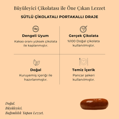 Sütlü Çikolatalı Portakallı Draje 130 gr
