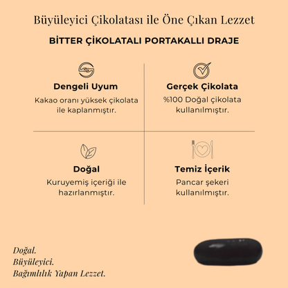Bitter Çikolatalı Portakallı Draje 130 gr