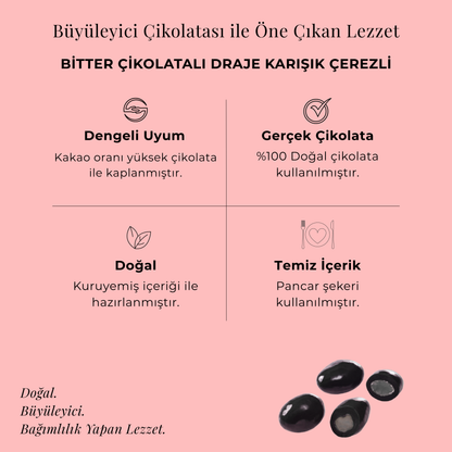 Bitter Çikolatalı Draje Karışık Çerezli 130 gr