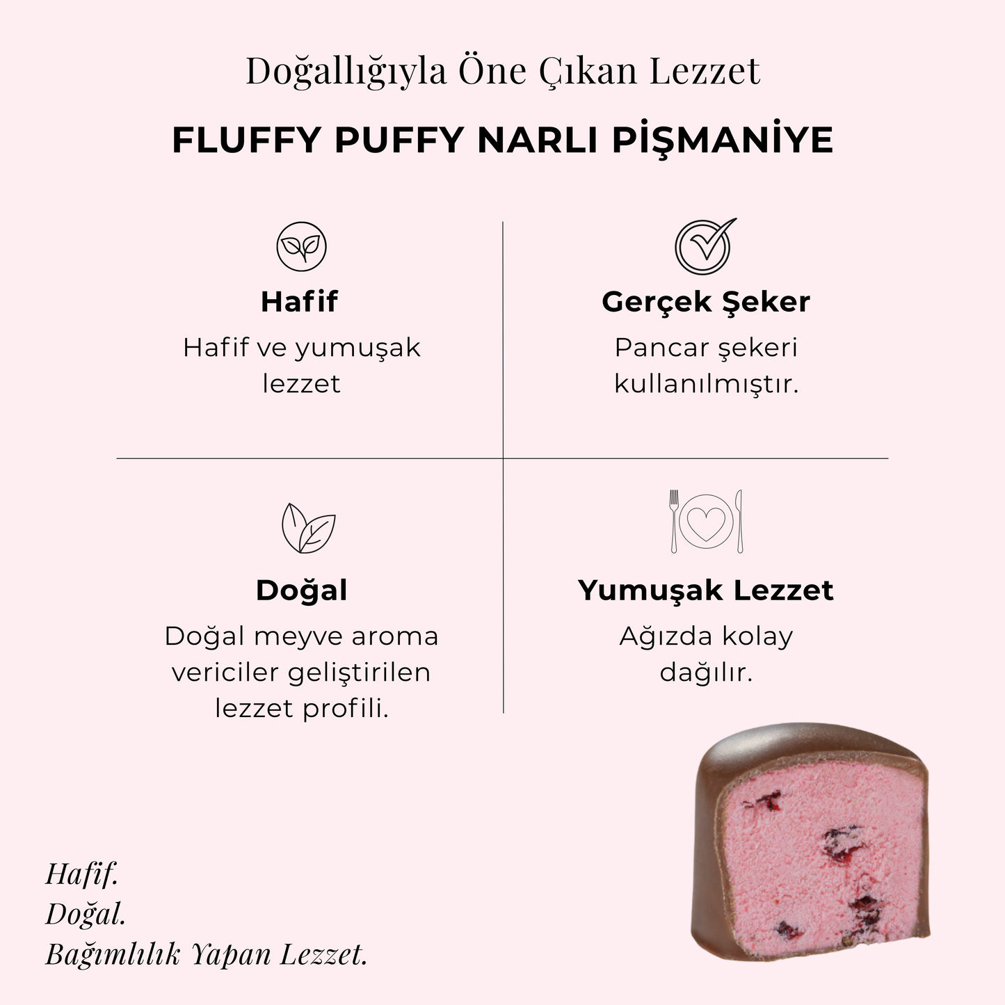Fluffy Puffy Kaplamalı Pişmaniye Narlı  130 gr