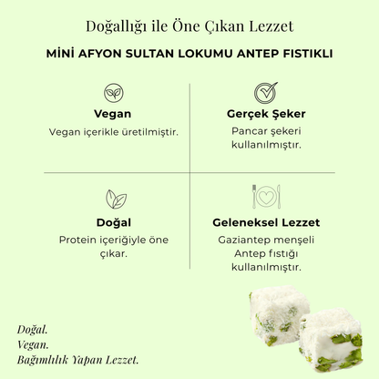 Mini Afyon Sultan Lokumu Antep Fıstıklı 250 gr