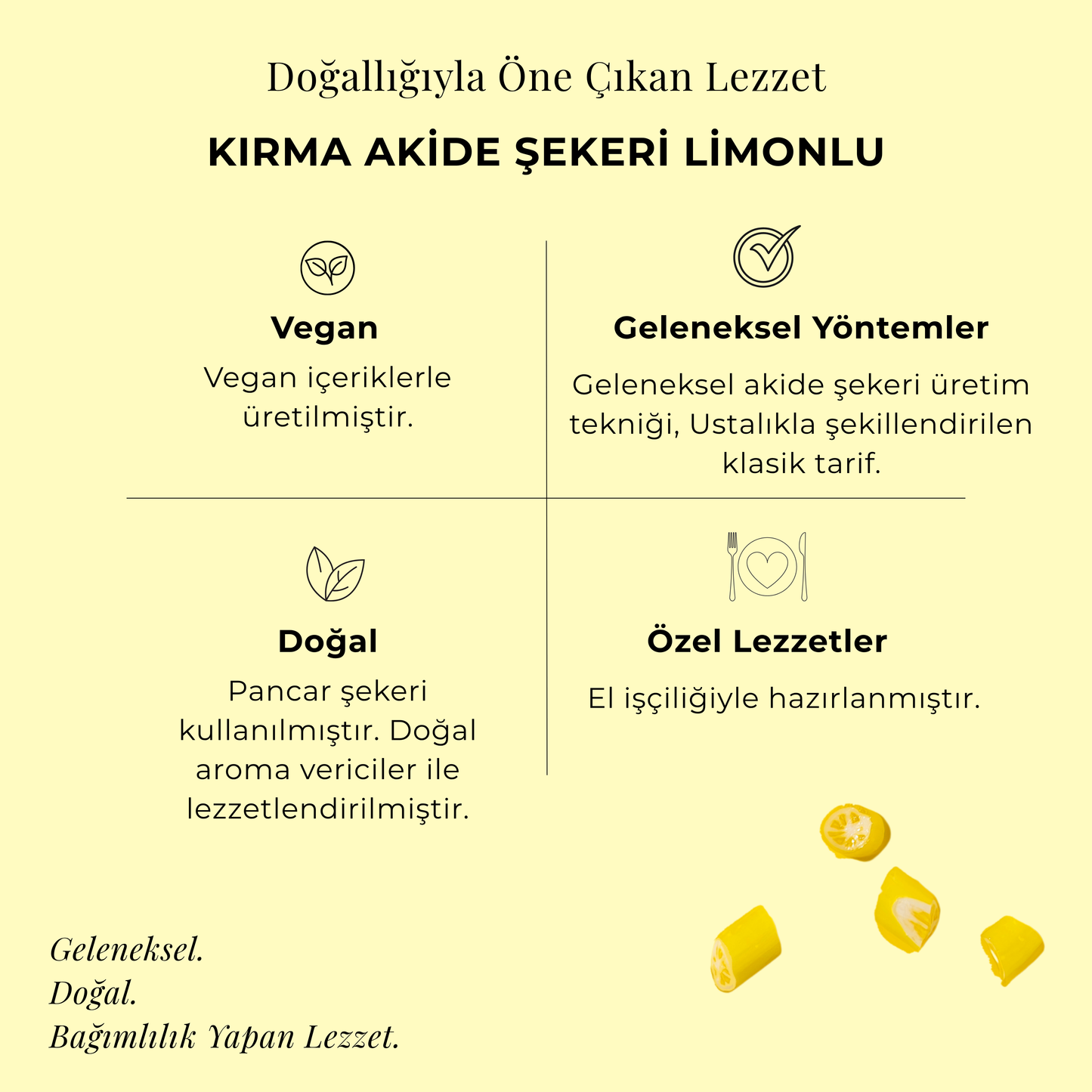 Candy Pops  Kırma Akide Şekeri Limonlu 50 gr