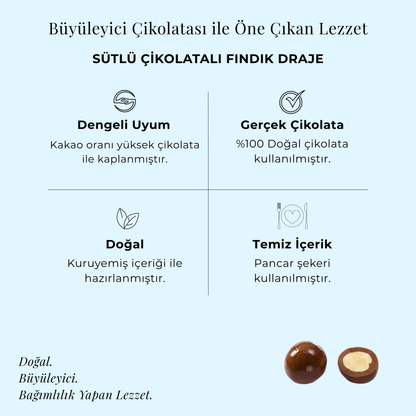 Sütlü Çikolatalı Fındık Draje 130 gr