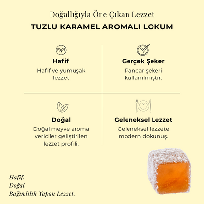 Tuzlu Karamel Aromalı Lokum 150 gr