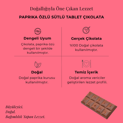 Paprika Özlü Sütlü Tablet Çikolata 100 gr