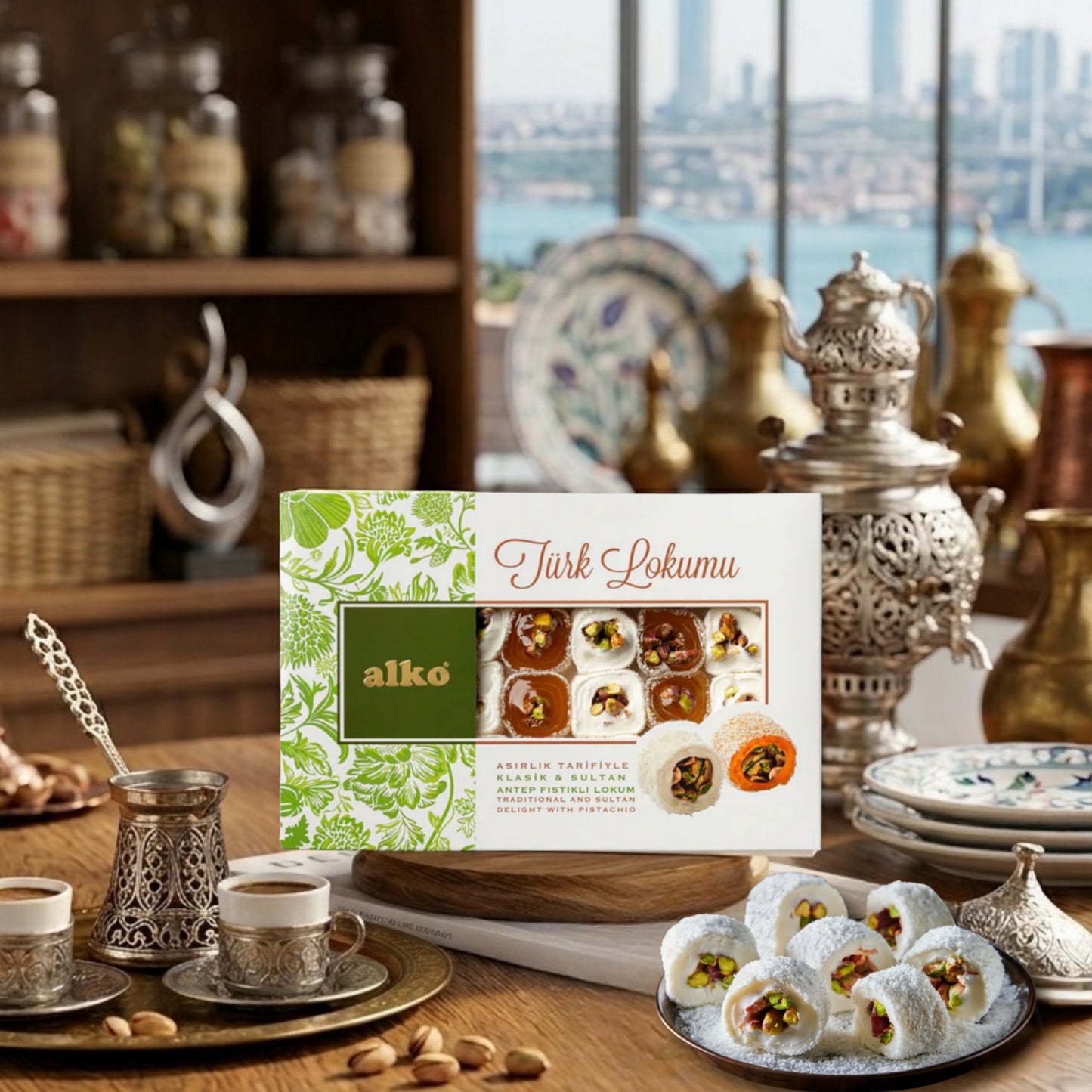 Antep Fıstıklı Afyon Lokumu 400 gr