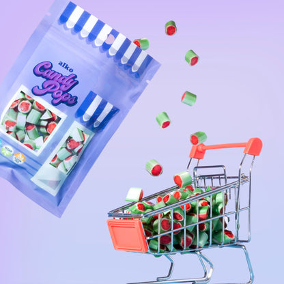 Candy Pops  Kırma Akide Şekeri Karpuzlu 50 gr