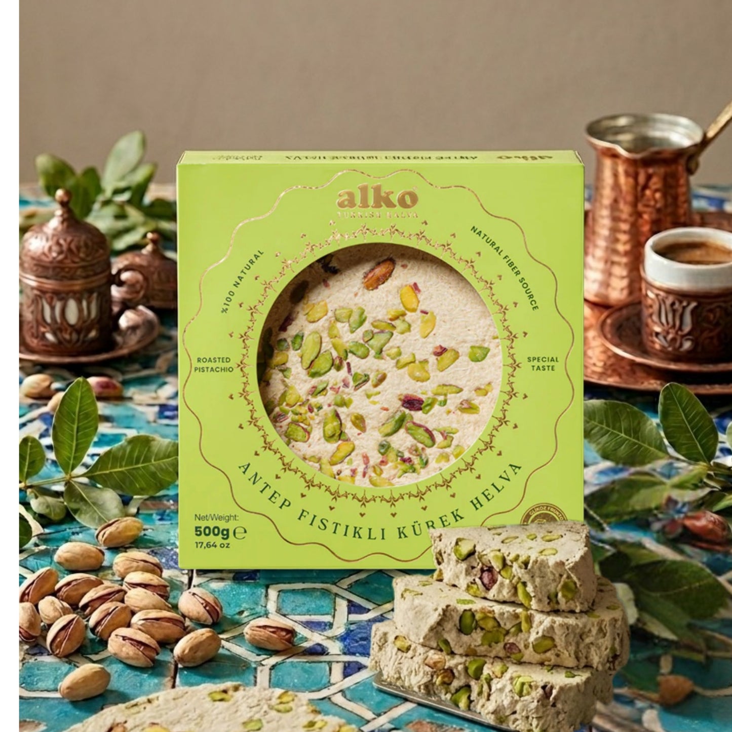 Kürek Tahin Helvası Antep Fıstıklı 500 gr