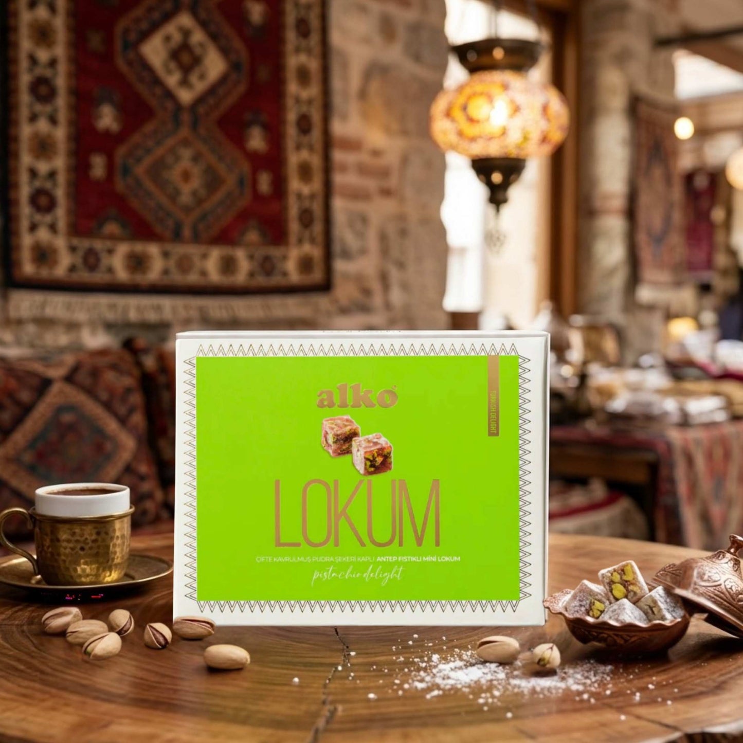 Mini Afyon Lokumu Antep Fıstıklı  250 gr