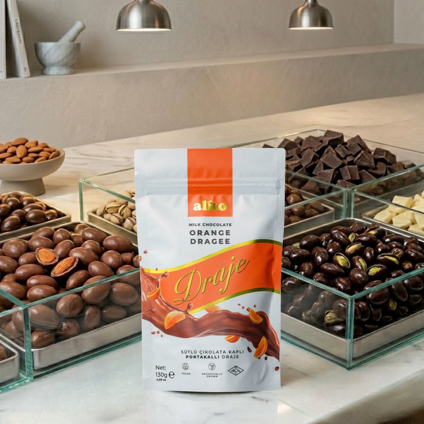 Sütlü Çikolatalı Portakallı Draje 130 gr