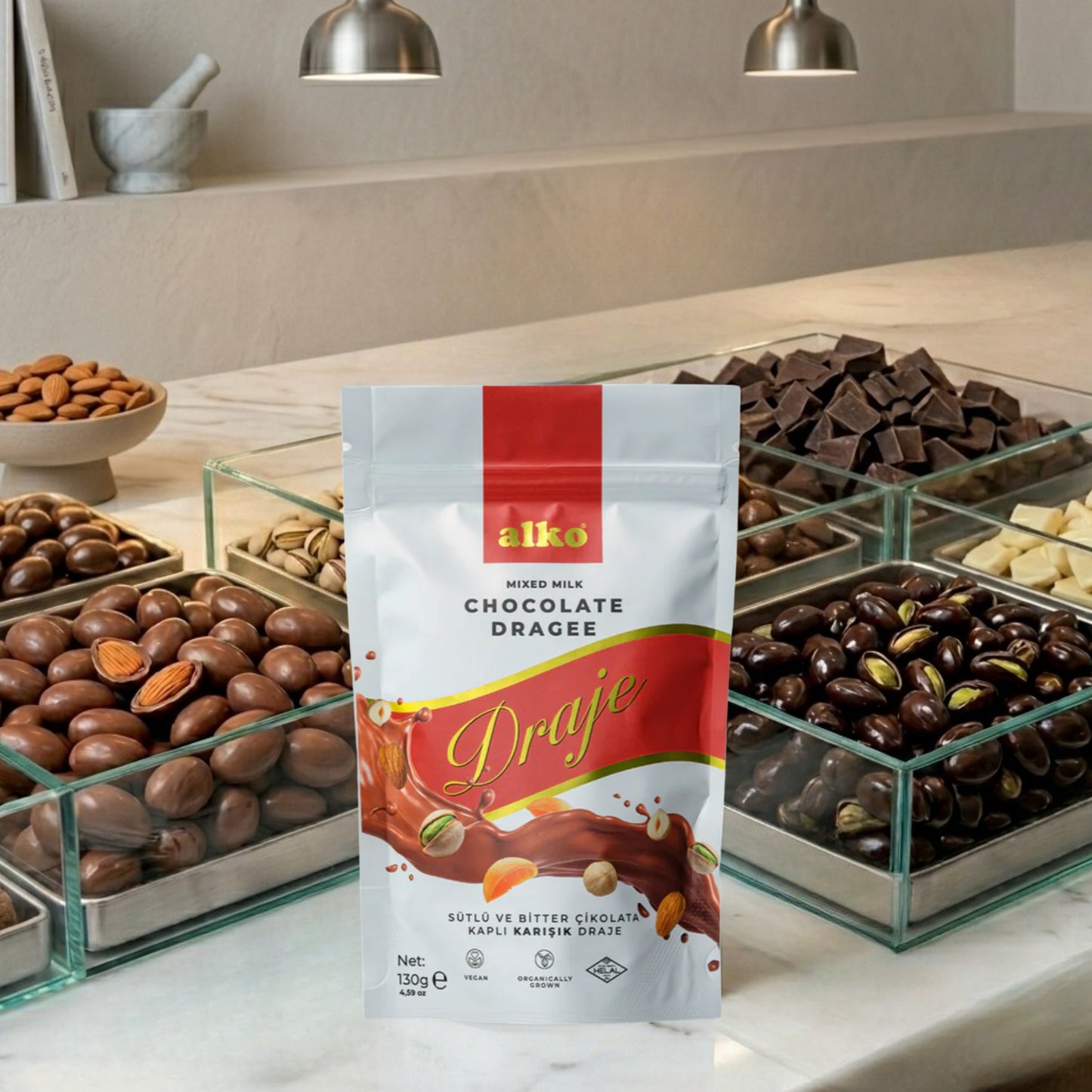 Sütlü Çikolatalı Draje Karışık Çerezli 130 gr