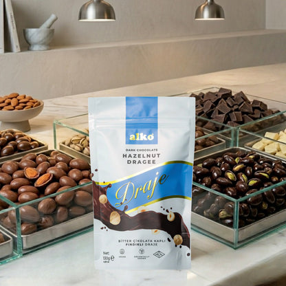 Bitter Çikolatalı Fındık Draje 130 gr