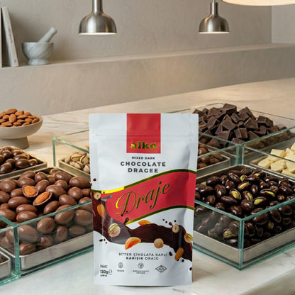Bitter Çikolatalı Draje Karışık Çerezli 130 gr