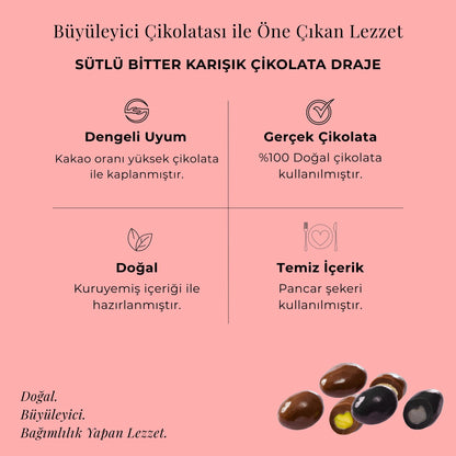 Sütlü Bitter Karışık Çikolata Draje 300 gr